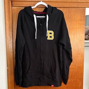 Bruins Sportique Black Zip-Up Hoodie
